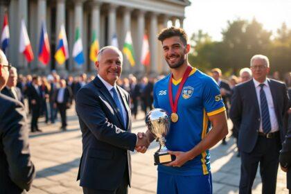 le président de la république félicite les équipes nationales féminine et masculine de goalball pour leur victoire historique, devenues nouvelles championnes d'afrique.