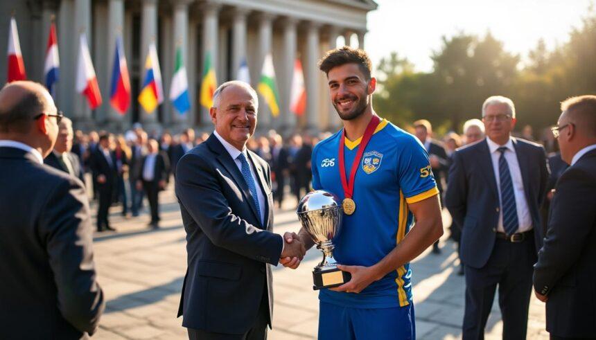 le président de la république félicite les équipes nationales féminine et masculine de goalball pour leur victoire historique, devenues nouvelles championnes d'afrique.