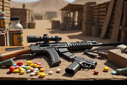 à ouargla, une ferme locale fait l'objet d'une découverte alarmante d'armes et de psychotropes, suscitant inquiétude et enquête approfondie.