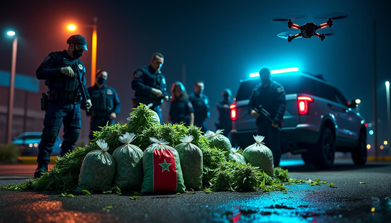 plus de deux quintaux de cannabis ont été saisis lors d'une opération policière visant un trafic en provenance du maroc, renforçant la lutte contre le trafic de drogues.