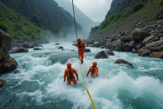 découvrez le sauvetage spectaculaire de trois personnes piégées par les eaux déchaînées à tizi ouzou, un acte héroïque qui a évité le pire.
