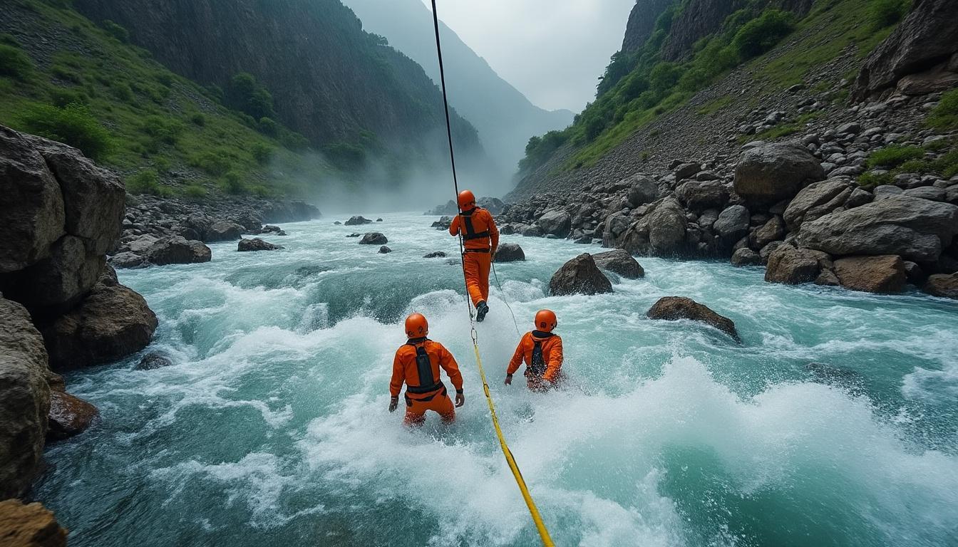 découvrez le sauvetage spectaculaire de trois personnes piégées par les eaux déchaînées à tizi ouzou, un acte héroïque qui a évité le pire.