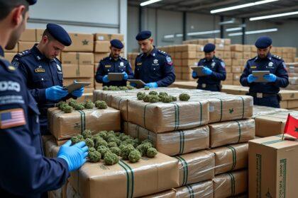 l'anp réalise une saisie record de près de 400 kg de cannabis importé du maroc, renforçant la lutte contre le trafic de drogues.