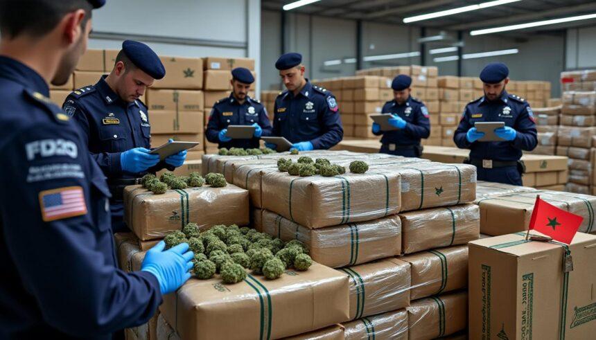l'anp réalise une saisie record de près de 400 kg de cannabis importé du maroc, renforçant la lutte contre le trafic de drogues.