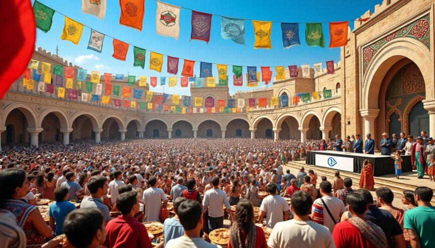 découvrez les célébrations officielles et nationales en algérie pour accueillir le nouvel an amazigh 2976, une fête riche en traditions et en émotions.