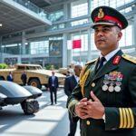 découvrez le général d’armée saïd chanegriha en pleine action lors du salon dimdex-2026 au qatar, un événement incontournable dans le domaine de la défense et de la sécurité.