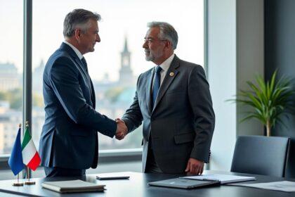 le secrétaire général du mdn reçoit le directeur national des armements d’italie pour une rencontre stratégique visant à renforcer la coopération en matière de défense et d'armement.