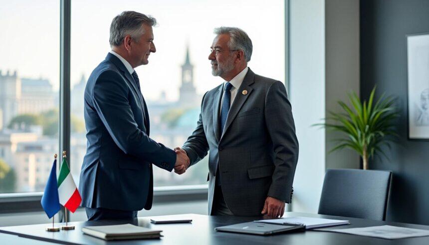 le secrétaire général du mdn reçoit le directeur national des armements d’italie pour une rencontre stratégique visant à renforcer la coopération en matière de défense et d'armement.