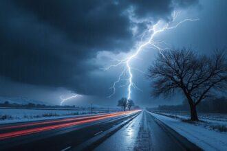 les bms annoncent des orages violents avec de fortes pluies ainsi que des chutes de neige imminentes, préparez-vous aux conditions météorologiques sévères.