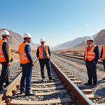 suivez la visite d'une délégation ministérielle sur la ligne ferroviaire béchar-tinfoud-gara djebilet pour évaluer les avancées des travaux sur le terrain.