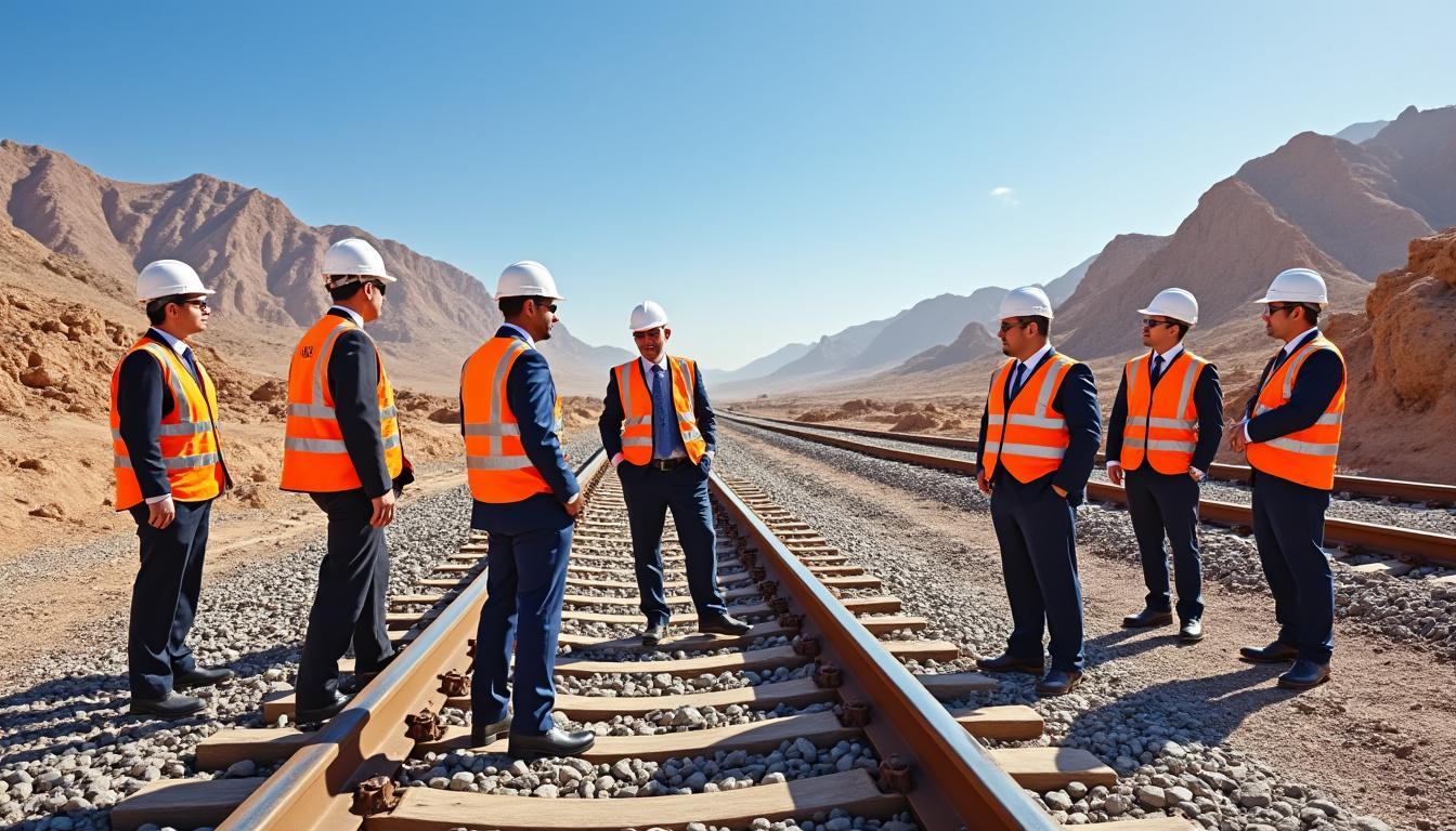 suivez la visite d'une délégation ministérielle sur la ligne ferroviaire béchar-tinfoud-gara djebilet pour évaluer les avancées des travaux sur le terrain.