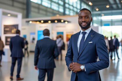 mohamed arkab, émissaire du président de la république, participe activement à un salon international à ndjamena, renforçant les relations diplomatiques et économiques.