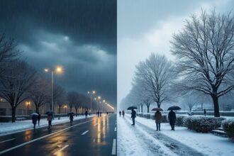 consultez les prévisions météo pour ce week-end : pluie et neige sont attendues dès samedi, préparez-vous aux conditions hivernales.