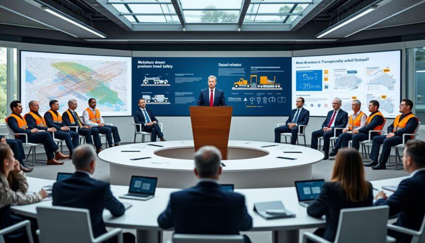 le premier ministre lance des ateliers consacrés aux enjeux socioprofessionnels dans le secteur des transports pour favoriser la transition et l'adaptation des professionnels.